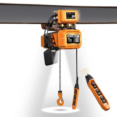 Buy IP55 Motorized Electric Hoist Compact 3 Ton Chain Hoist 380V Aluminum Casting I Beam Lifting System online manufacture