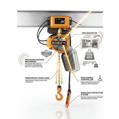 Mua Tời Cầu Trục Điện Xích Đơn Tải Trọng Nhẹ sản xuất trực tuyến