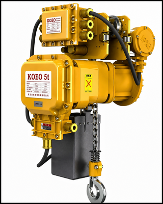 acheter Treuil 5 tonnes Exd II CT4 IP65 à double moteur, usage intensif, chaîne G80, jaune fabrication en ligne