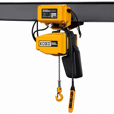 Beli Hoists Listrik Fase Tunggal Ringkas 500kg 220v Hoist Rantai Motor IP55 pembuatan online